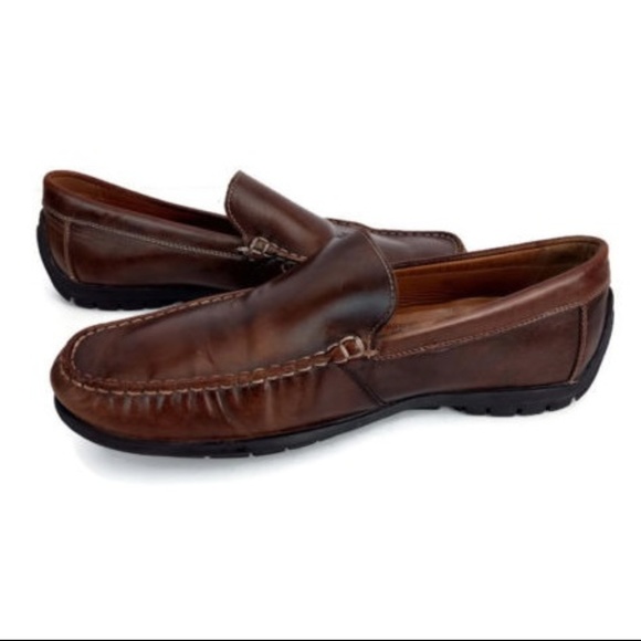 Ecco Men\'s Brown Leather Moccasin Loafers Sz EU 45 main image 5